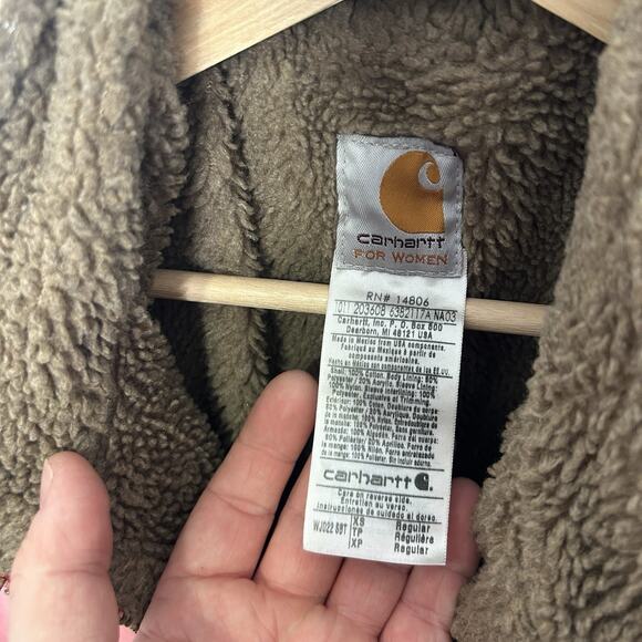 Vintage Carhartt Sherpa-Lined Ridge Jacket “Sherbet Pink” - Picture 13 of 15